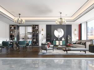 新中式客厅餐厅