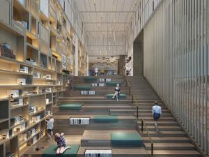 后现代图书馆阅览室