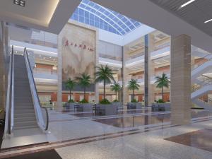 现代商场大厅大堂电梯间