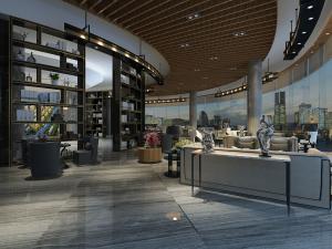 后现代售楼部大厅接待洽谈区