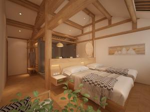 新中式民宿客房卧室