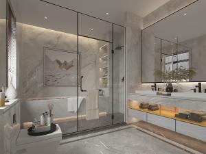 现代极简卫浴间卫生间