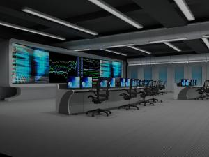 后现代监控室指挥部