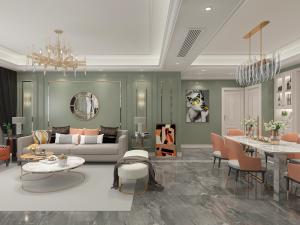 现代轻奢客厅餐厅