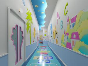 现代幼儿园走廊过道