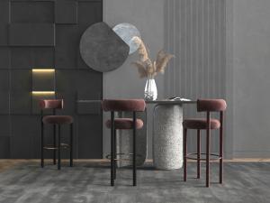 现代轻奢吧桌吧椅组合