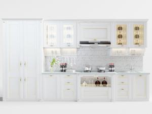 简欧白色橱柜高柜吊柜厨具