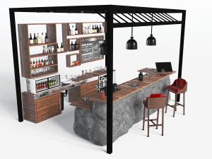 工业风酒吧吧台