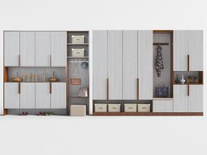 北欧实木玄关装饰鞋柜