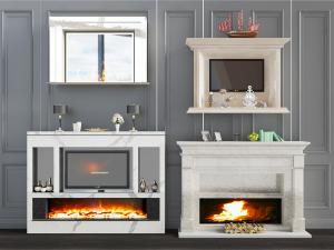美式大理石壁炉火炉