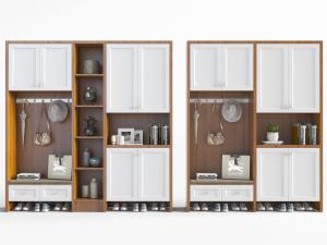 北欧实木玄关装饰鞋柜