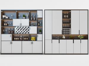 现代装饰酒柜3d模型 现代装饰酒柜