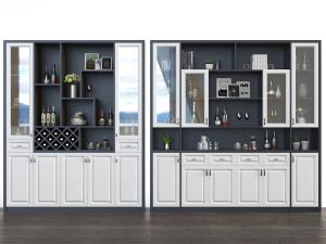 北欧实木装饰酒柜3d模型 北欧实木装饰酒柜