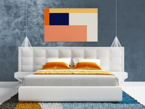 后现代白色双人床