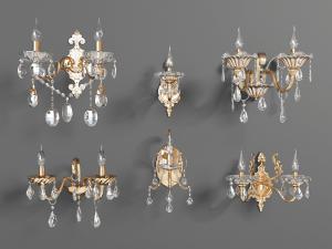 欧式双头雕花壁灯