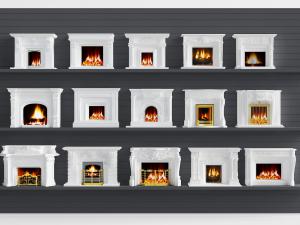 欧式白色大理石壁炉火炉