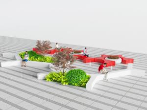 现代户外艺术造型长椅长凳