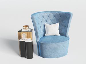 新古典单人沙发3d模型 新古典单人沙发