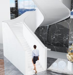 现代大堂旋转螺旋楼梯3d模型 现代大堂旋转螺旋楼梯