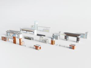 现代大门建筑伸缩门