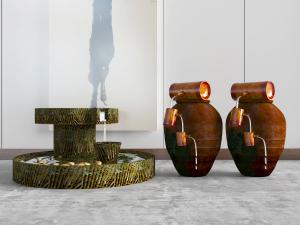 中式流水景观小品