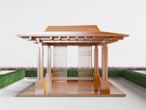 中式凉亭、亭子