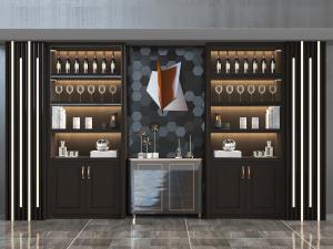 后现代玄关柜边柜酒柜3d模型 后现代玄关柜边柜酒柜