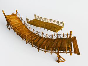 中式小木桥竹桥