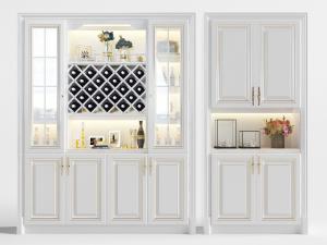 简欧白色装饰置物柜鞋柜