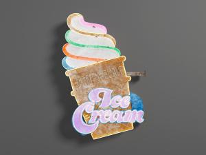 冰激凌霓虹灯装饰广告灯