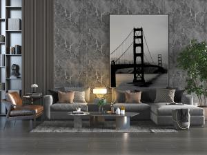 后现代沙发茶几装饰画组合