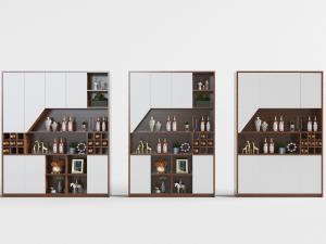 现代实木装饰置物柜