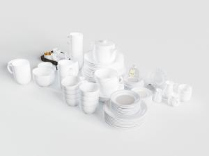 碗盘子水壶餐具3d模型 碗盘子水壶餐具