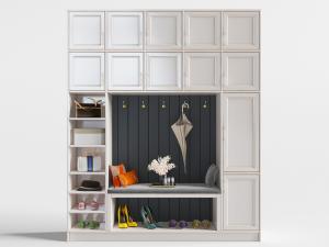 北欧白色玄关鞋柜