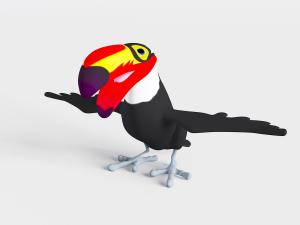 卡通鹦鹉3d模型 卡通鹦鹉