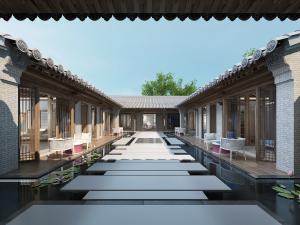 中式古典四合院庭院