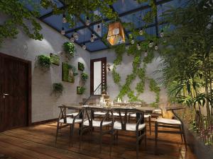 新中式酒店露天包厢包间