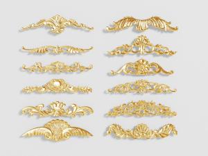 欧式金色雕花构件