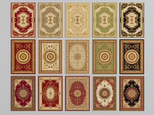 欧式花纹长方形地毯3d模型 欧式花纹长方形地毯