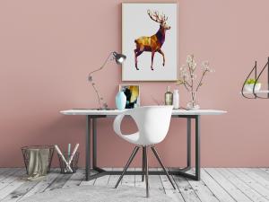 北欧书桌椅组合3d模型 北欧书桌椅组合