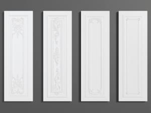 欧式雕花角线装饰的护墙板