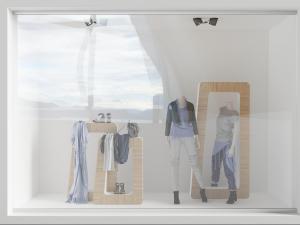 现代服装店玻璃橱窗