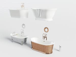 欧式白色陶瓷浴缸浴盆