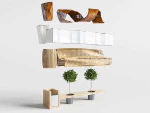 新中式实木镂空公共椅子