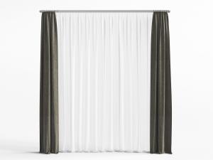 北欧双扇窗帘窗纱