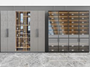 后现代储物酒柜保鲜冷藏柜3d模型 后现代储物酒柜保鲜冷藏柜