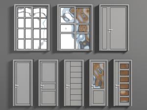 新中式字母平开门推拉门