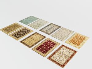 欧式长方形地毯3d模型 欧式长方形地毯