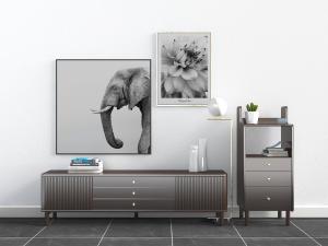 北欧实木电视柜边柜