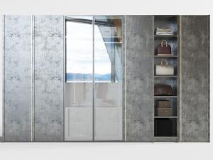 后现代灰色储物衣柜